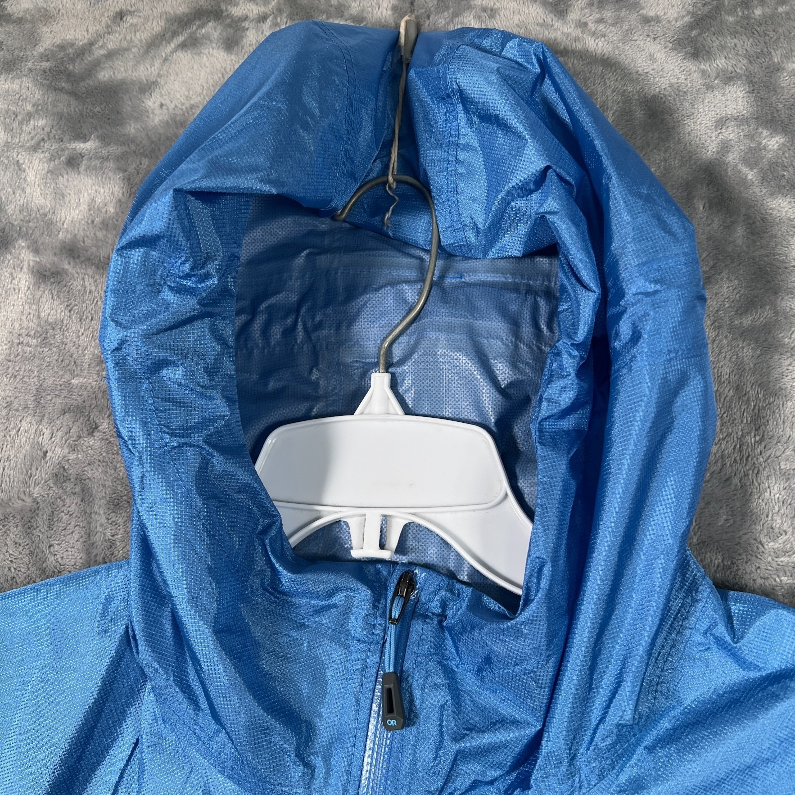 Outdoor Research Helium Rain Jacket Womens Medium Blue Lightweight Waterproof — image 7 of 8